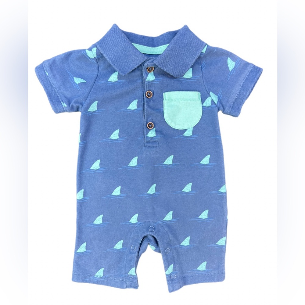 LULLABY LANE Short Sleeve Cotton Romper - 0-3M